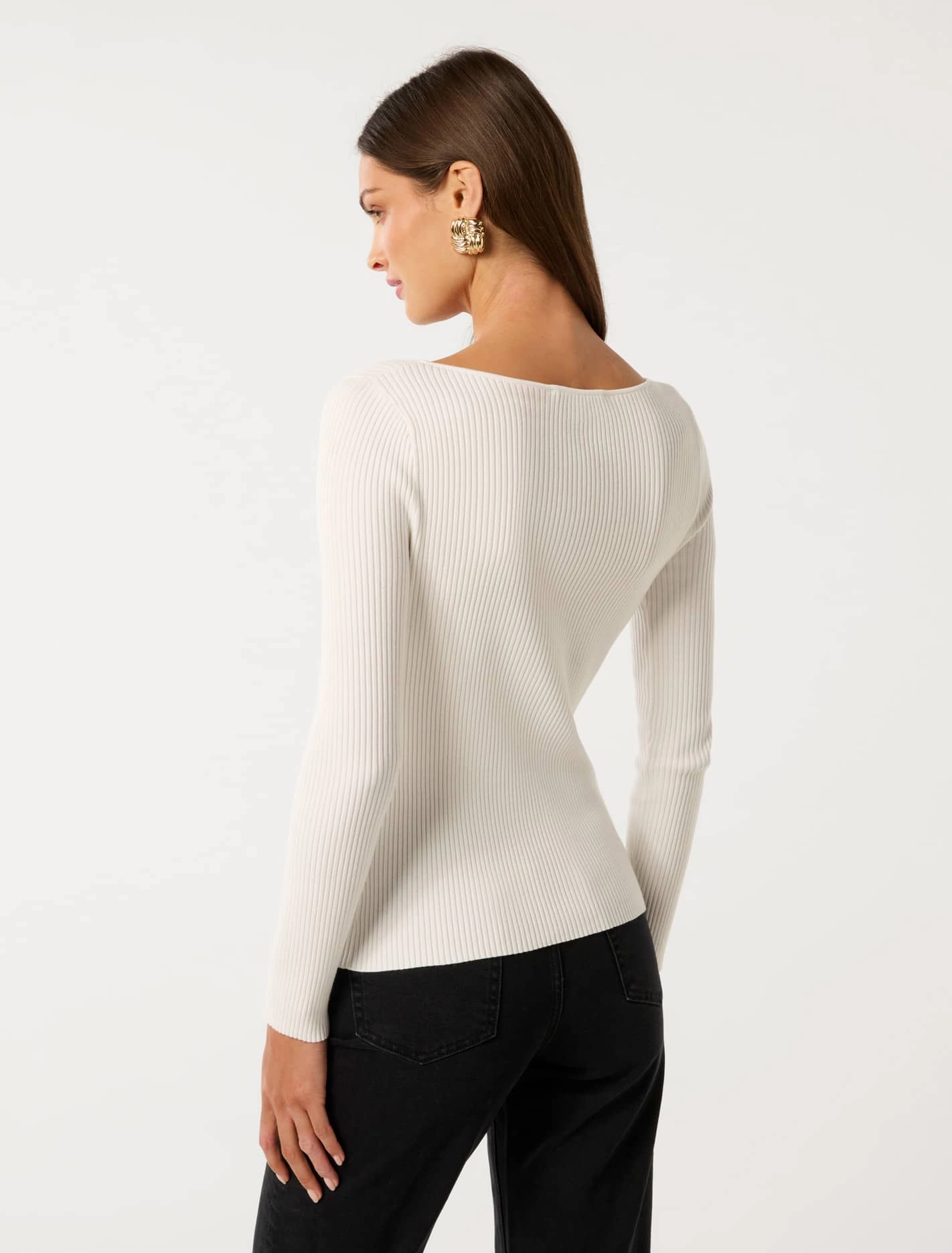 Abbie Split Front Knit Top