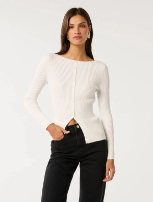 Abbie Split Front Knit Top