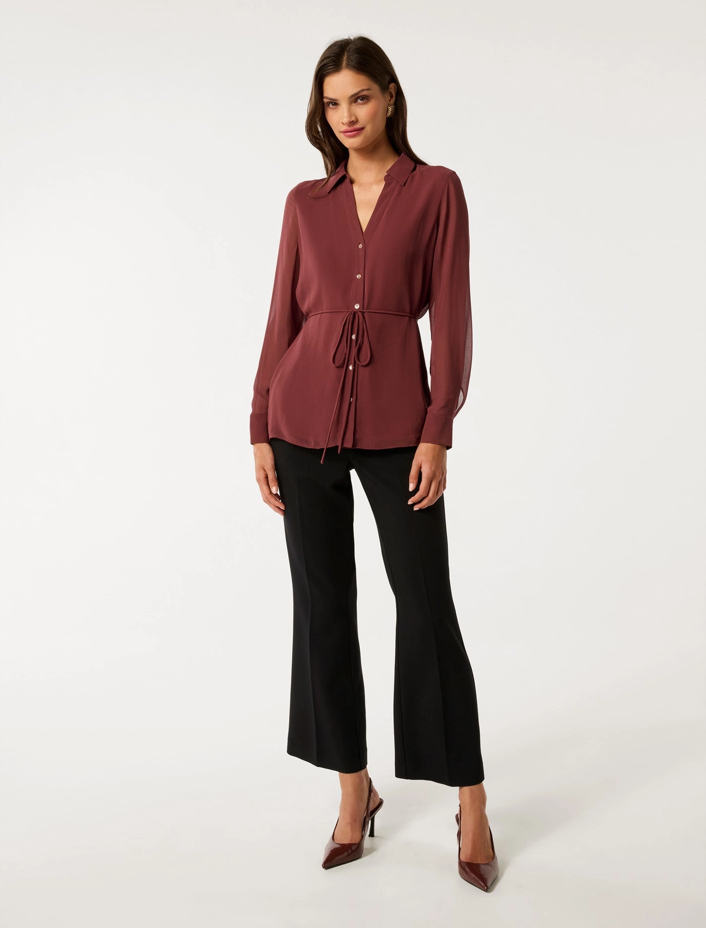 Allegra Tie Belt Shirt