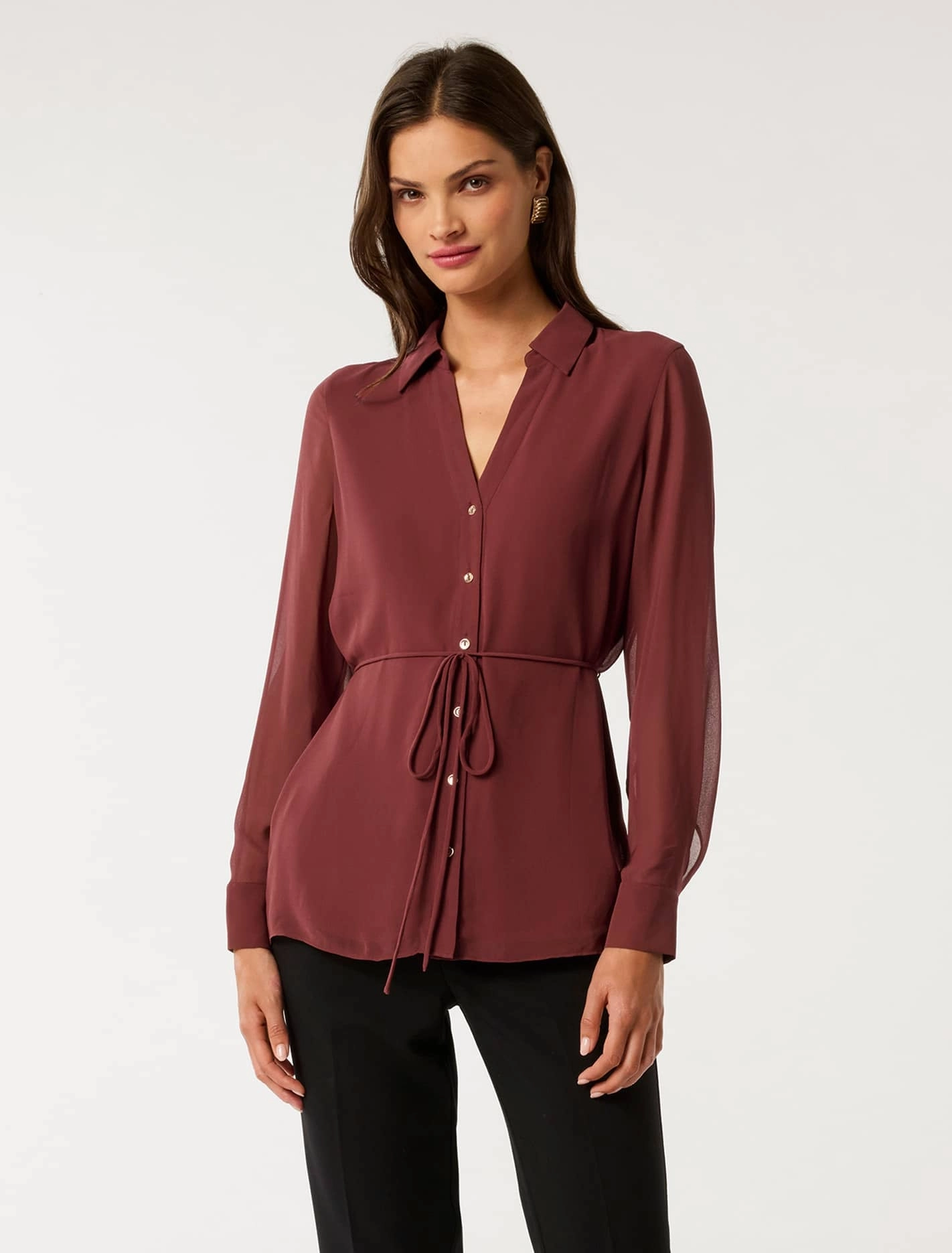 Allegra Tie Belt Shirt