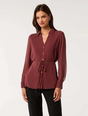 Allegra Tie Belt Shirt
