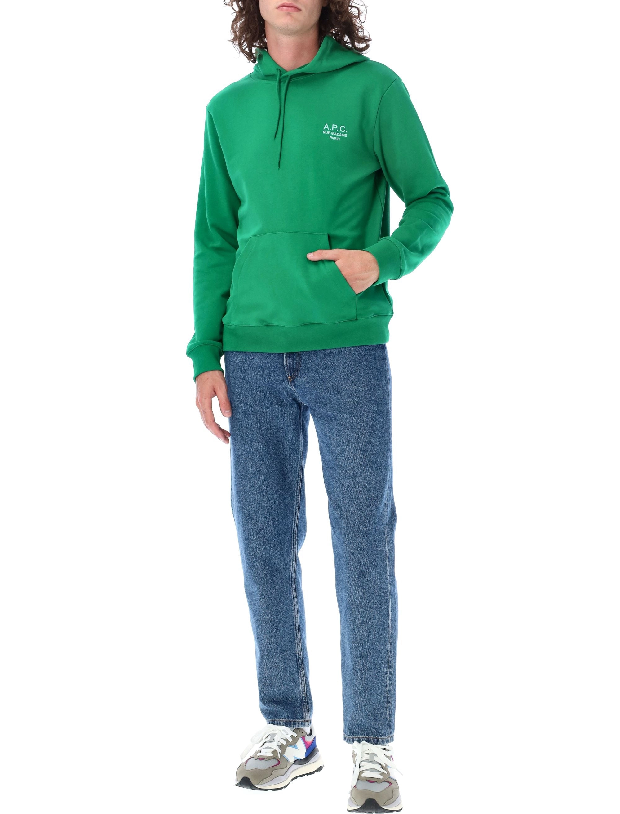 A.P.C. Marvin Logo Embroidered Drawstring Hoodie