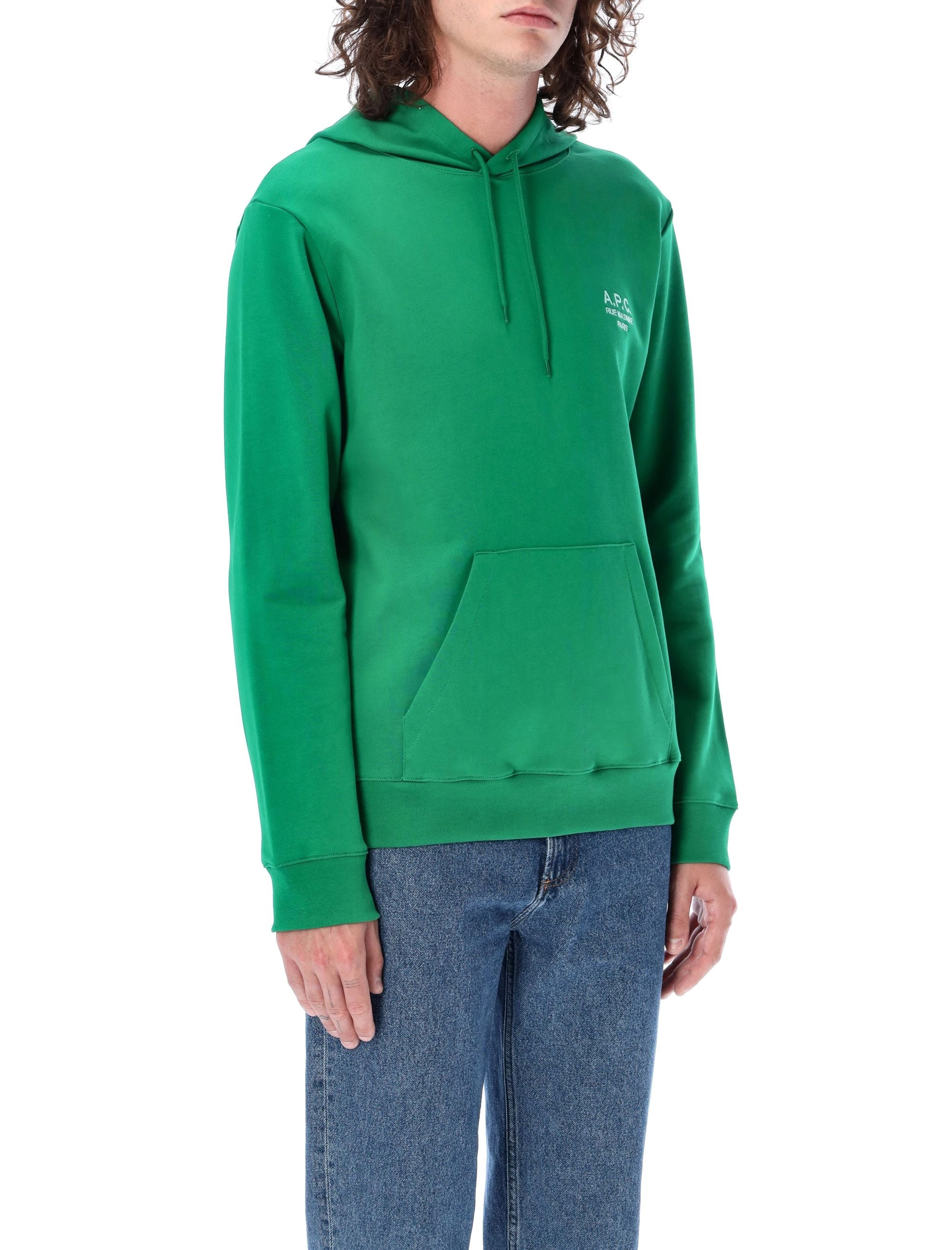 A.P.C. Marvin Logo Embroidered Drawstring Hoodie
