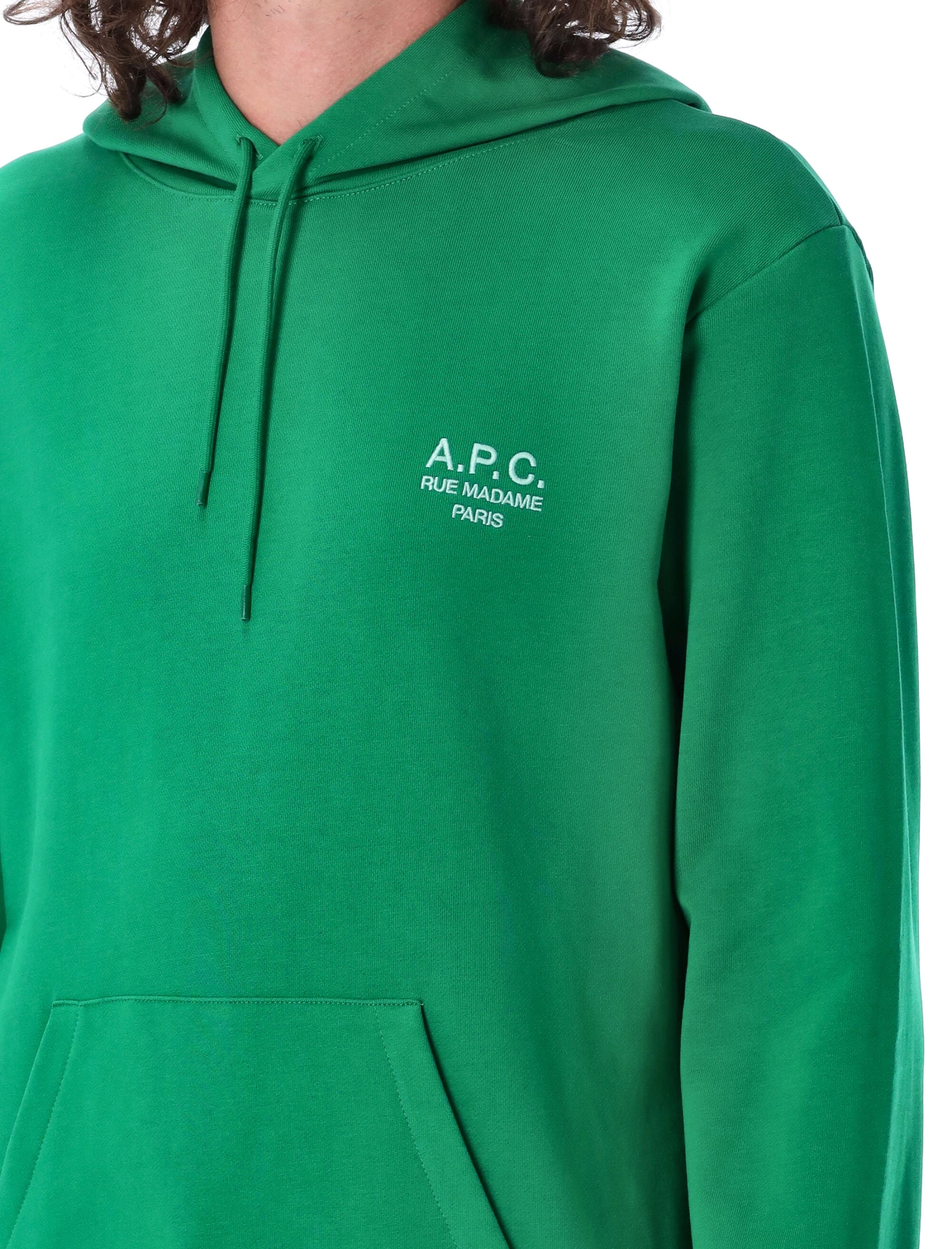 A.P.C. Marvin Logo Embroidered Drawstring Hoodie