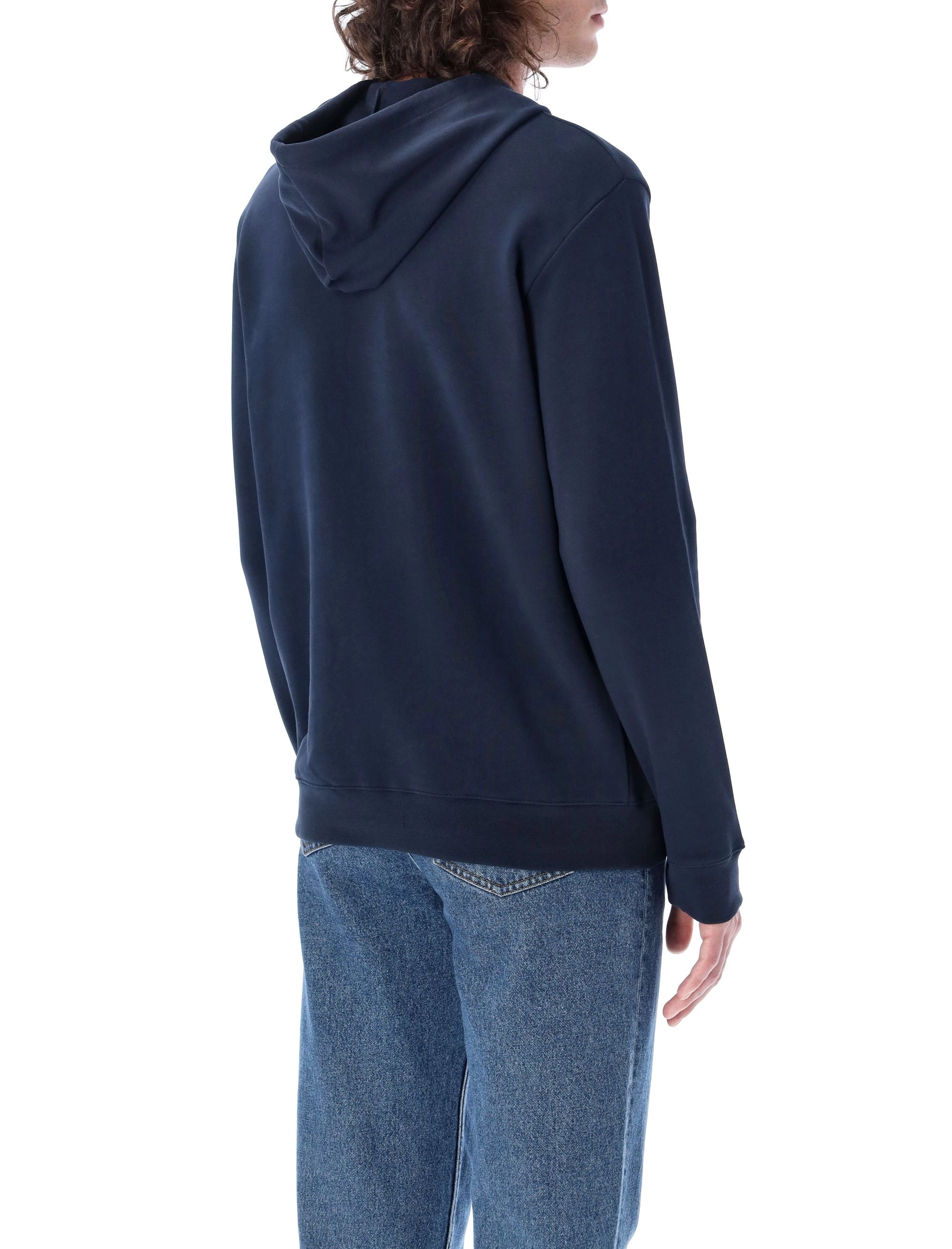 A.P.C. Marvin Logo Embroidered Drawstring Hoodie