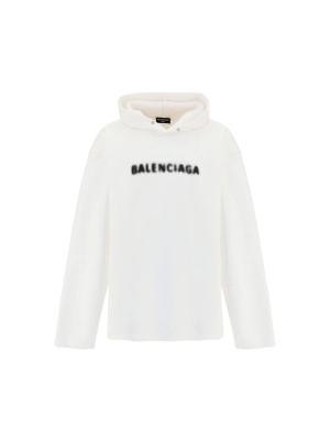 Balenciaga Blurry Logo Print Hoodie