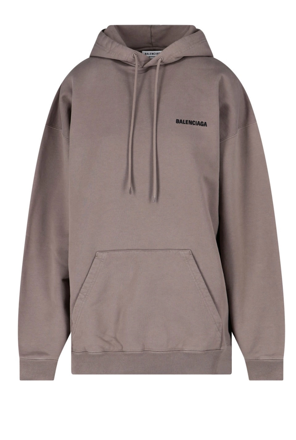 Balenciaga Logo Embroidered Drawstring Hoodie
