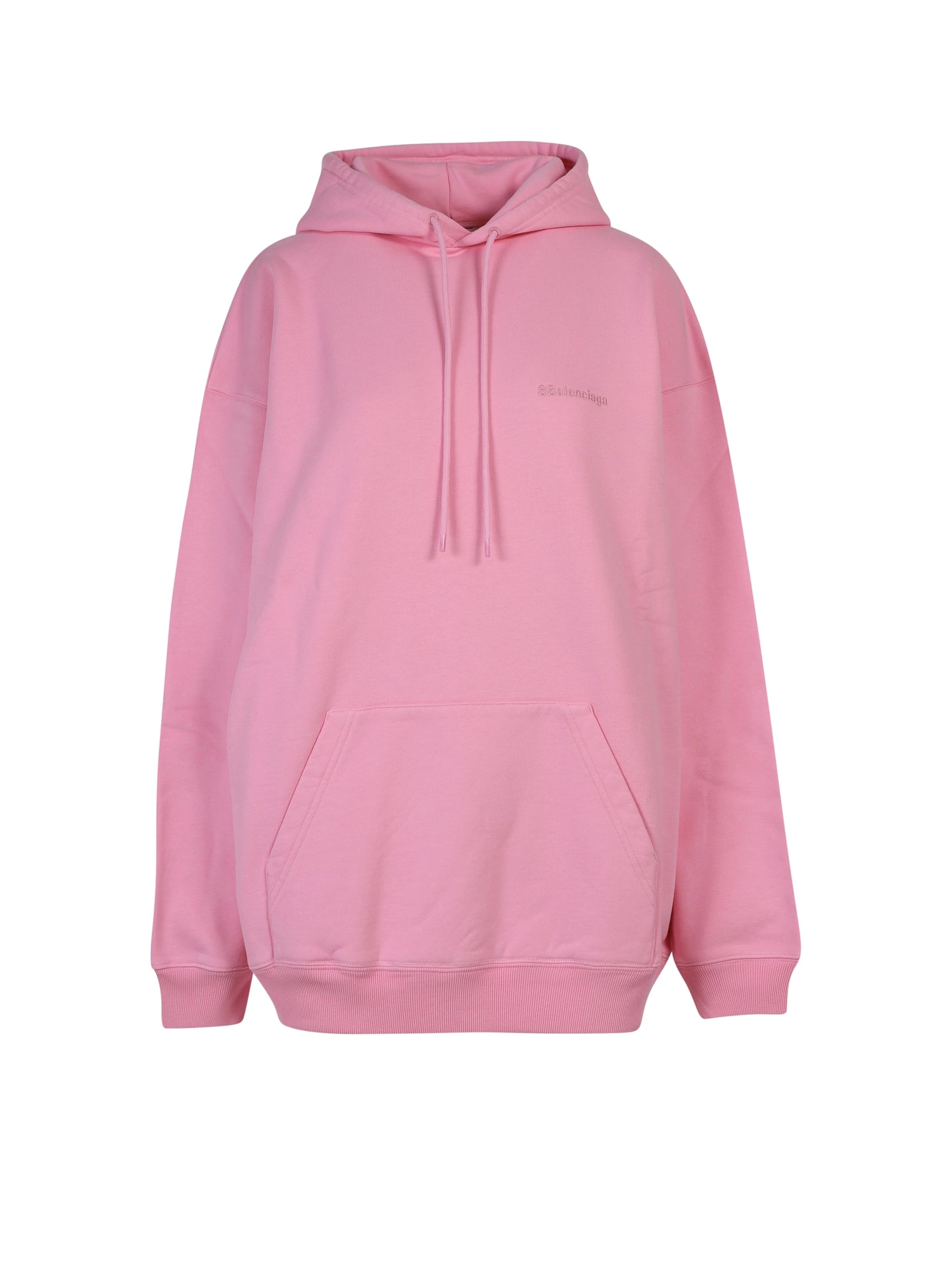 Balenciaga Logo Embroidered Drawstring Hoodie