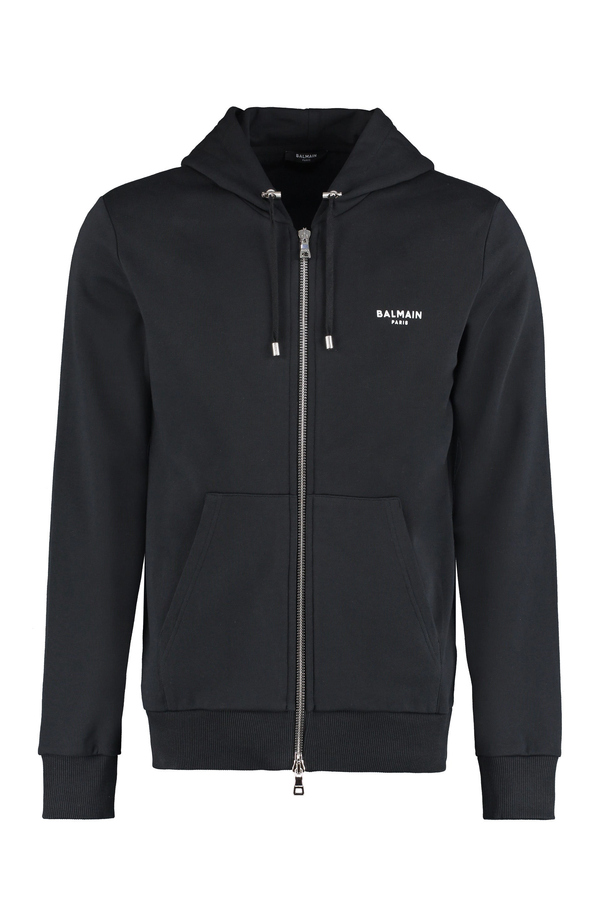 Balmain Logo Printed Zipped Hoodie