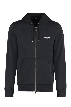 Balmain Logo Printed Zipped Hoodie