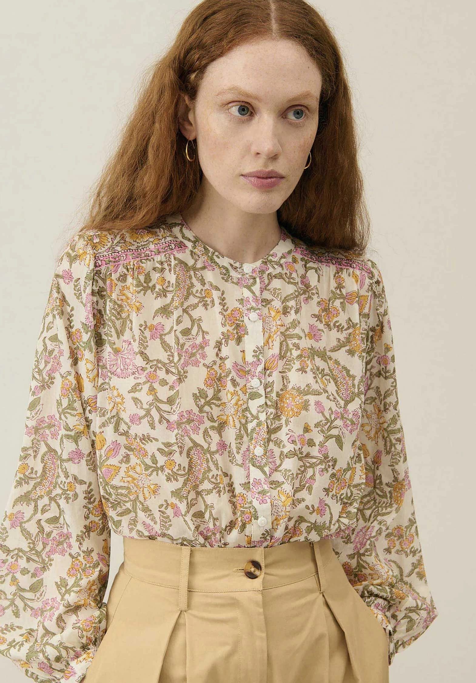 Blouse S0350 Jeanne Cream-Mimosa-Spring