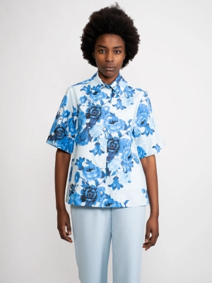 Blue / White Floral Shirt