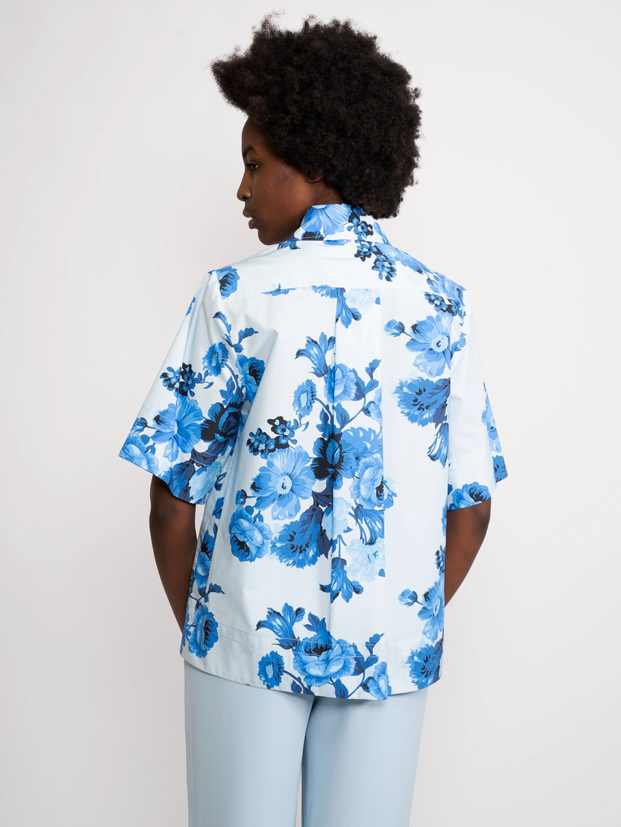 Blue / White Floral Shirt