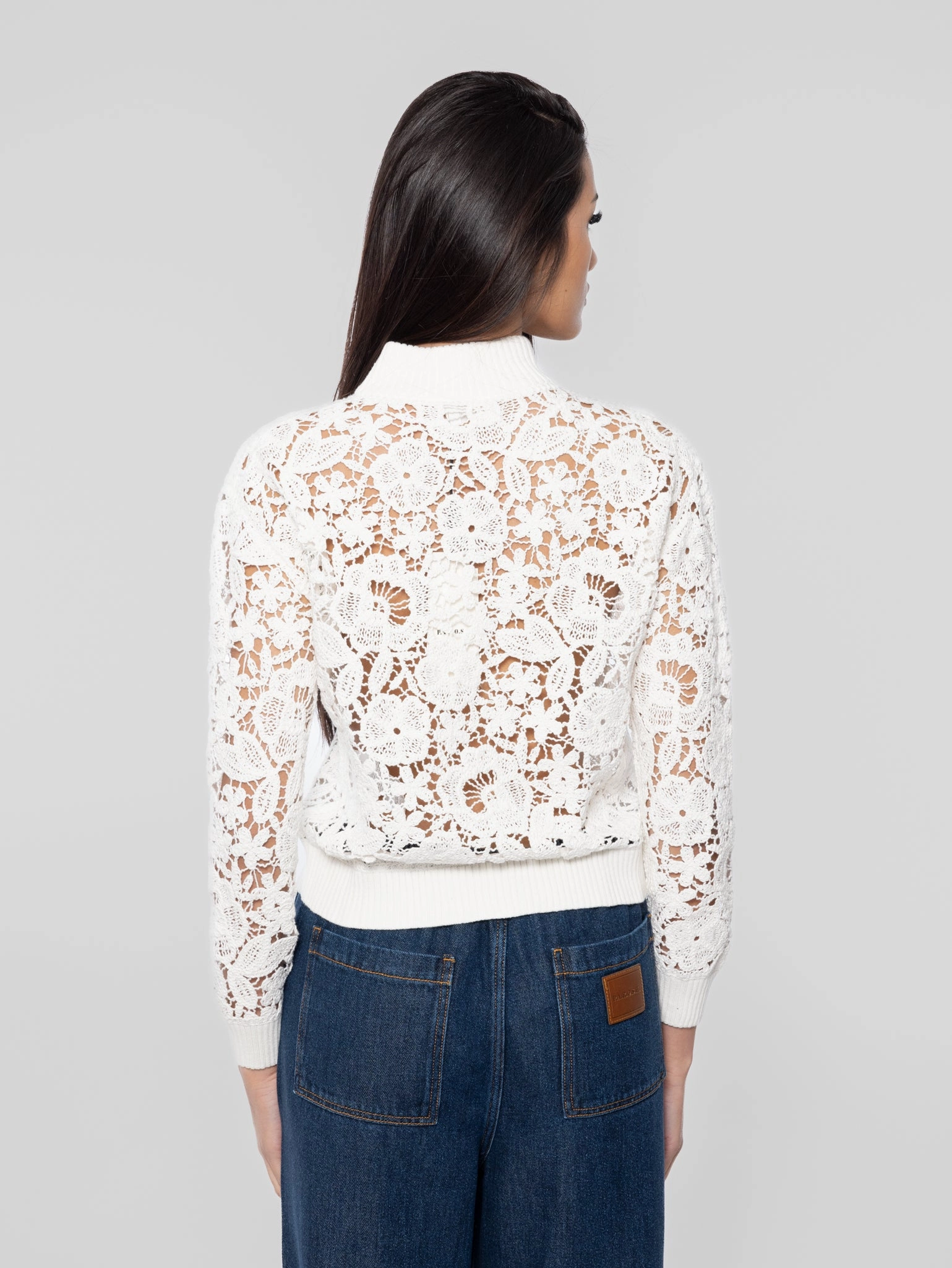 Bomber in Macramé Cream