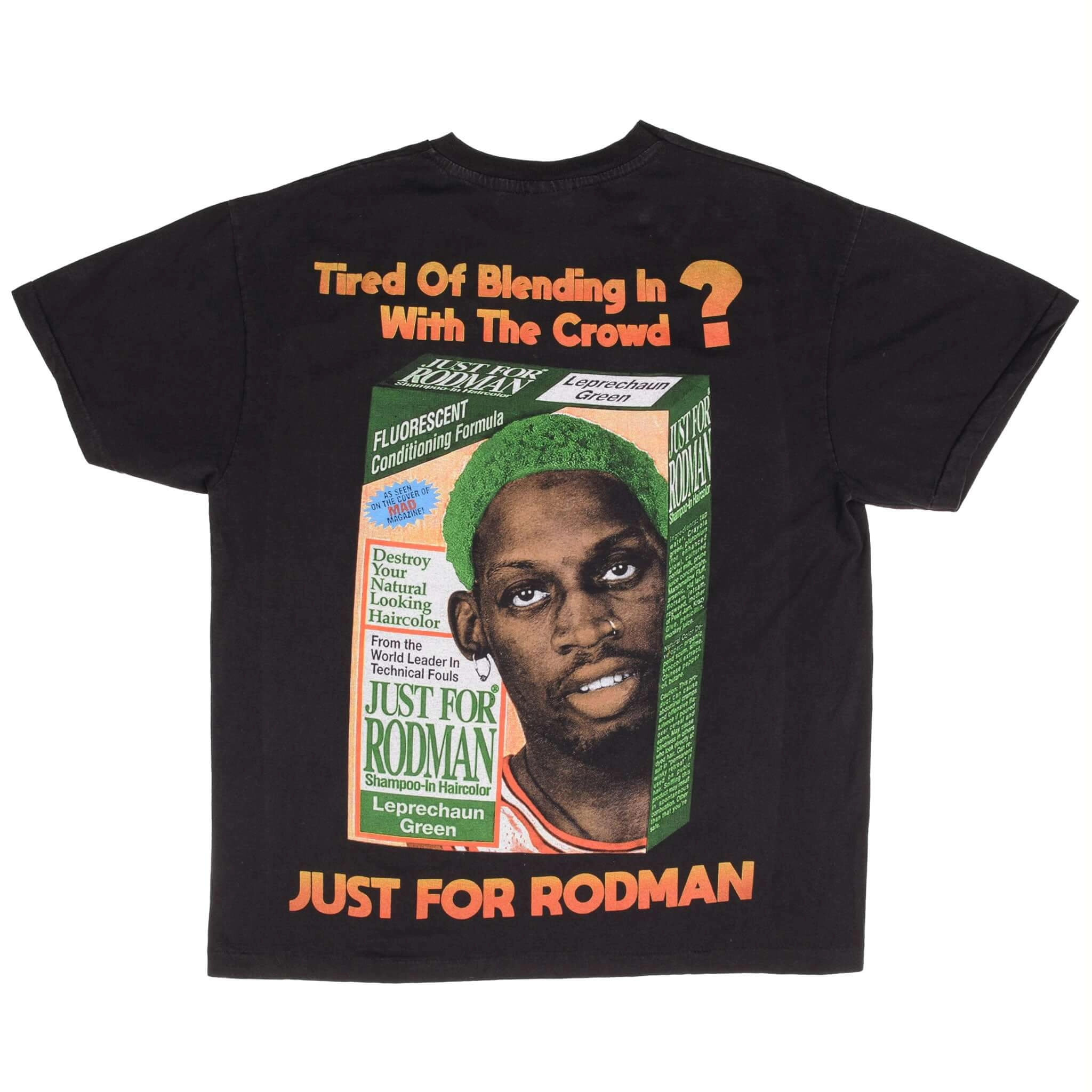 BOOTLEG TEE SHIRT NBA DENNIS RODMAN CHICAGO BULLS LARGE SINGLE STITCH