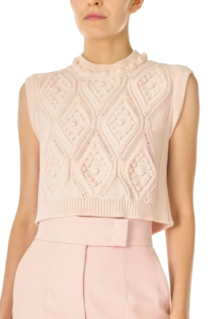 Cable Knit Crop Tank