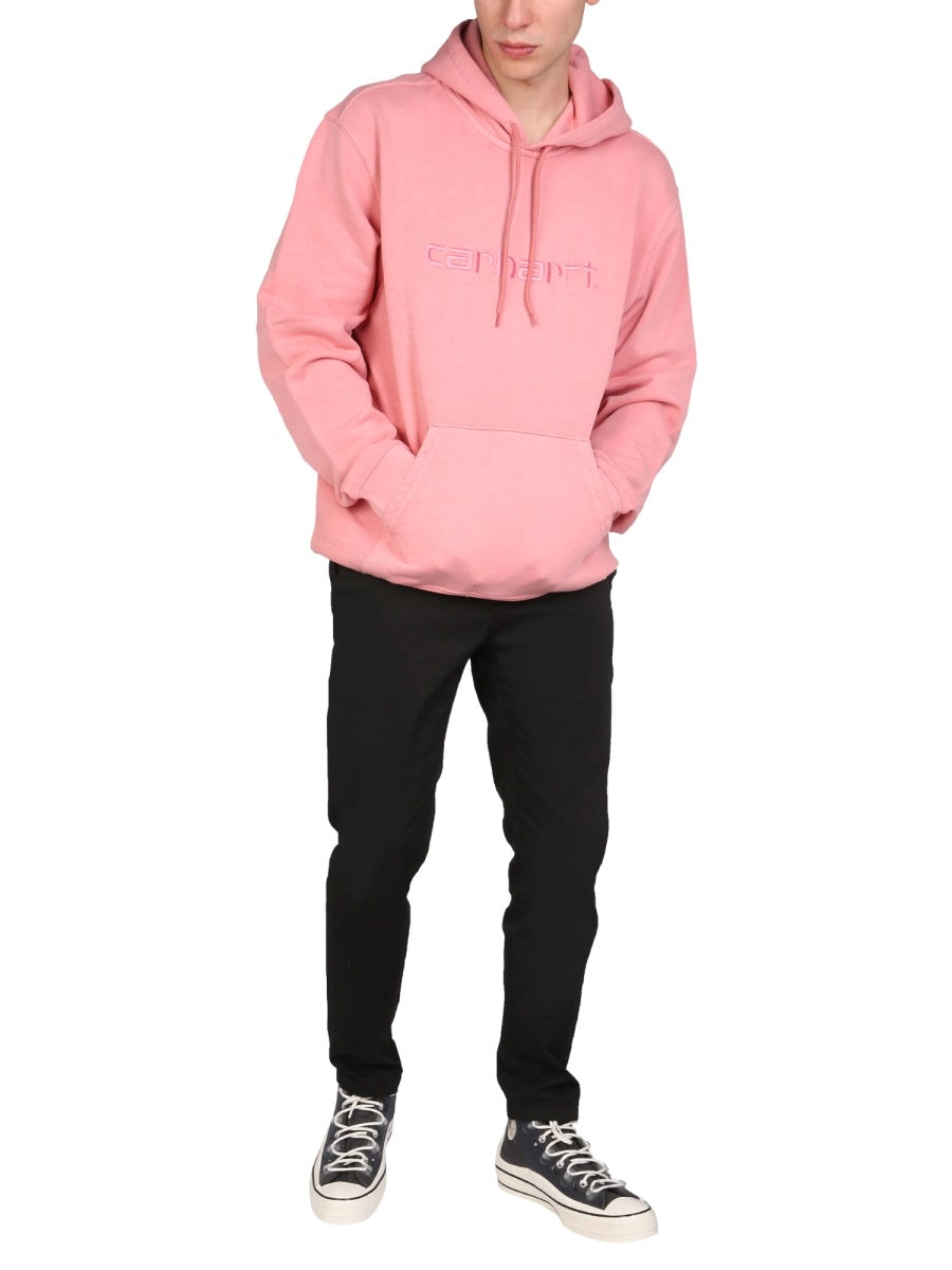 Carhartt WIP Logo Embroidered Drawstring Hoodie