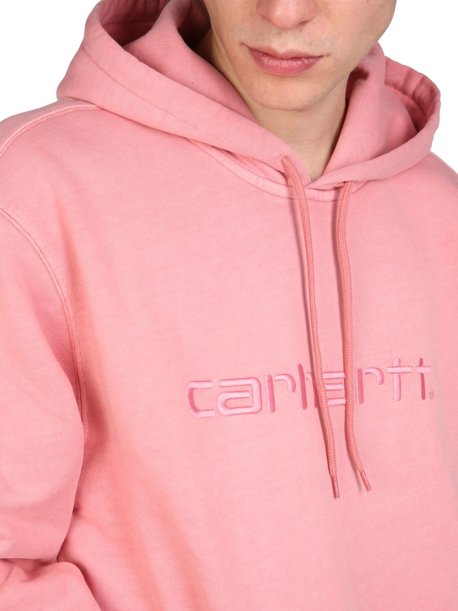 Carhartt WIP Logo Embroidered Drawstring Hoodie