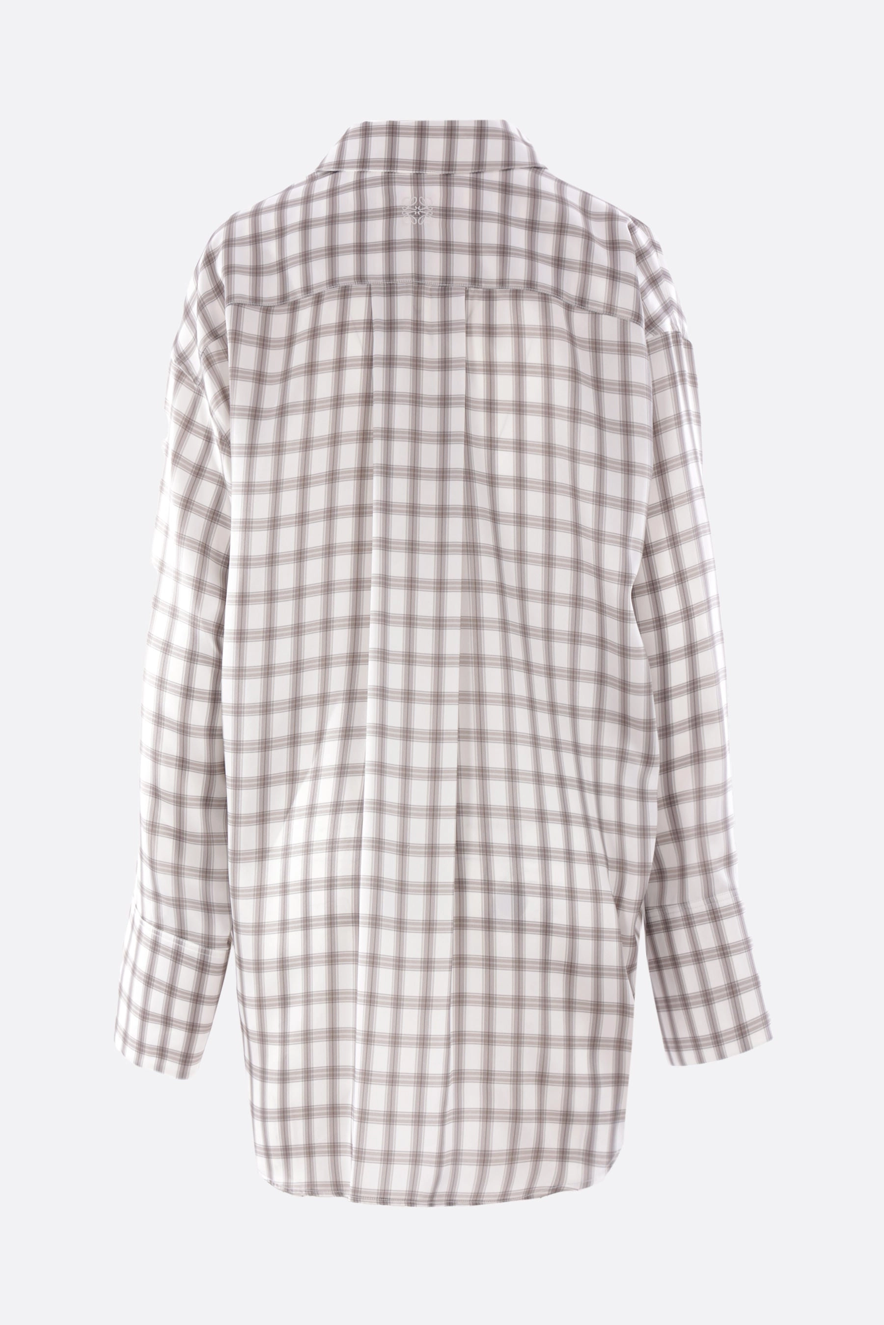 check satin shirt