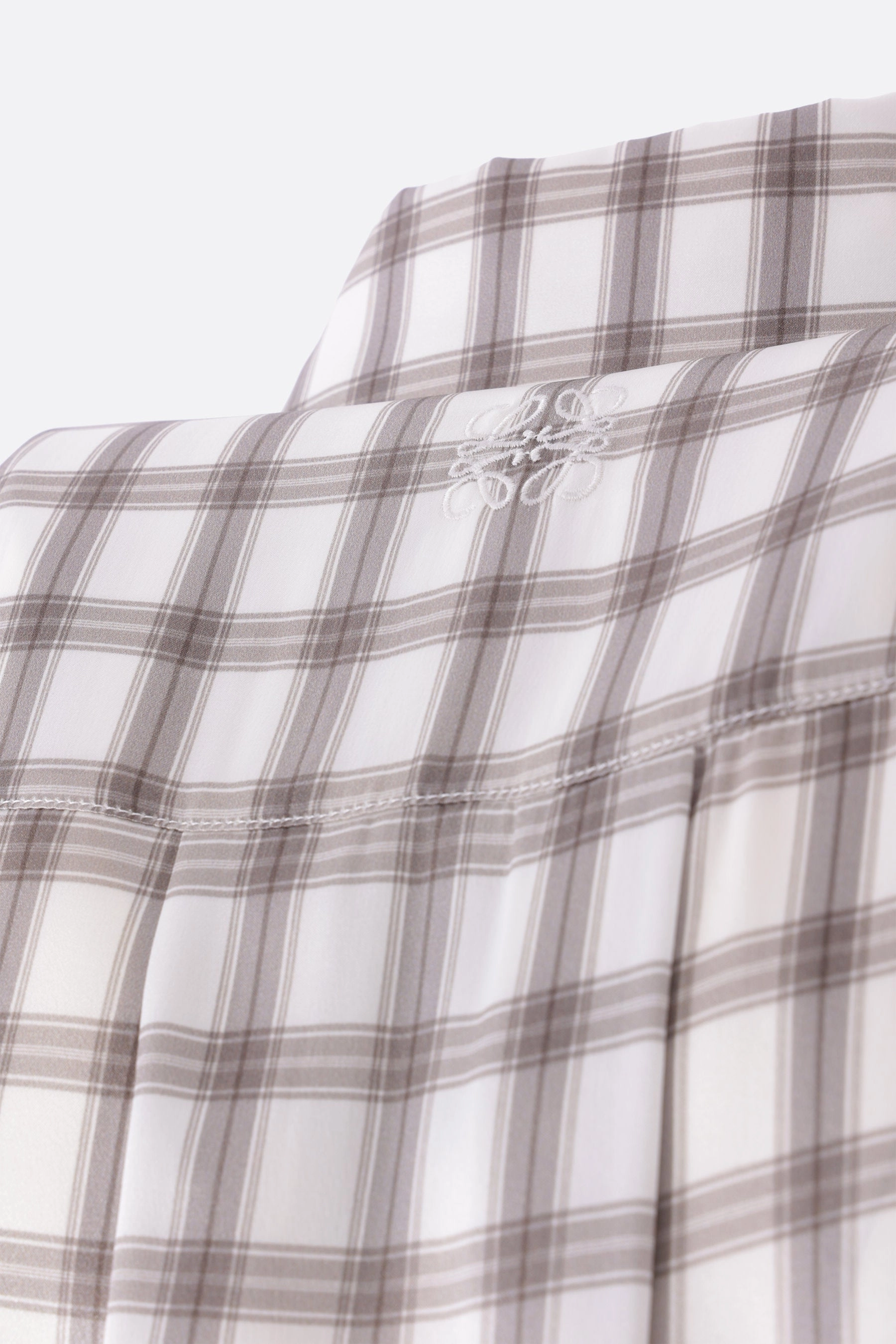 check satin shirt