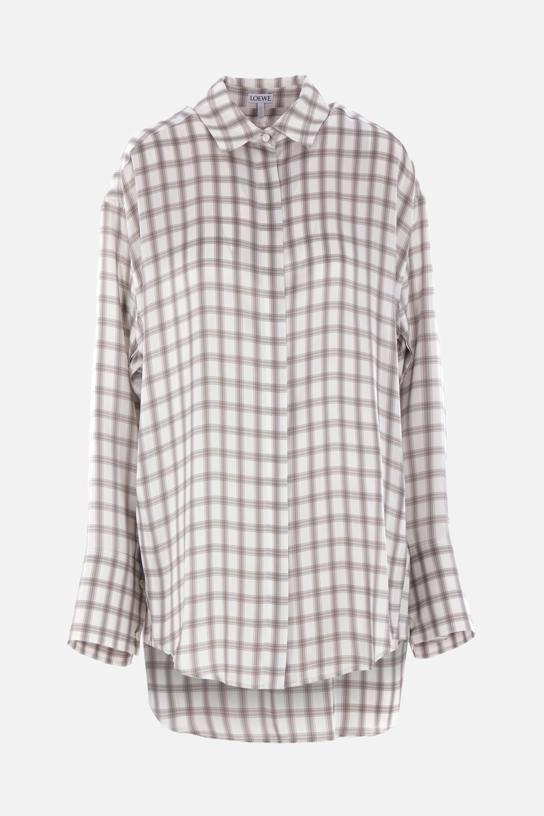 check satin shirt
