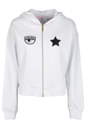 Chiara Ferragni Eyelike Embroidered Zipped Hoodie