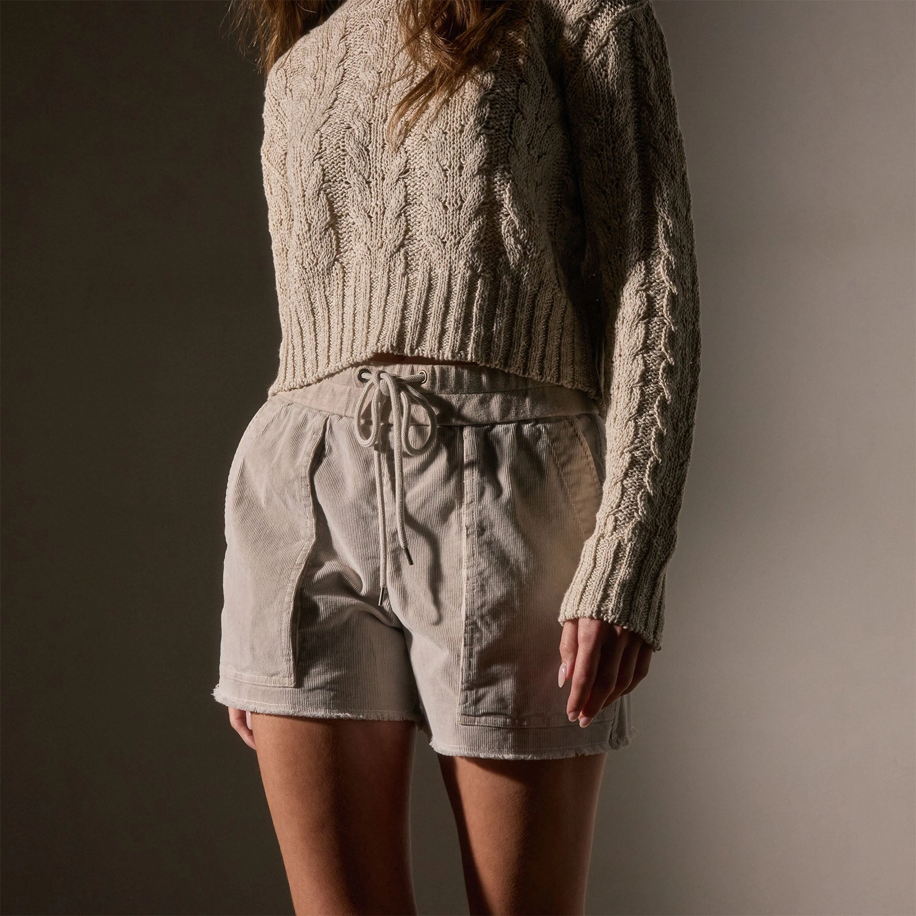 Corduroy Utility Short - Salt Pigment