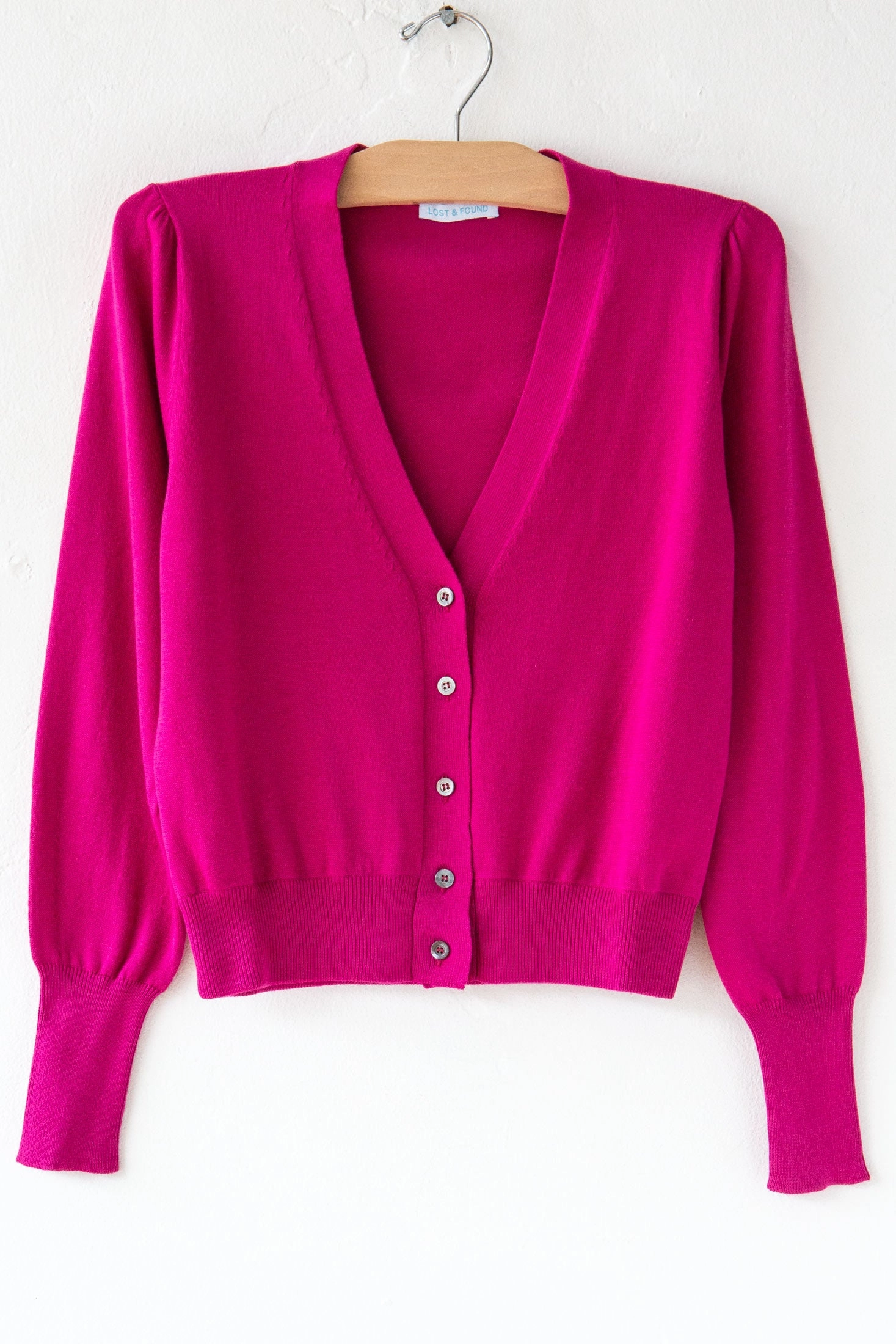 Cotton Cardigan Magenta