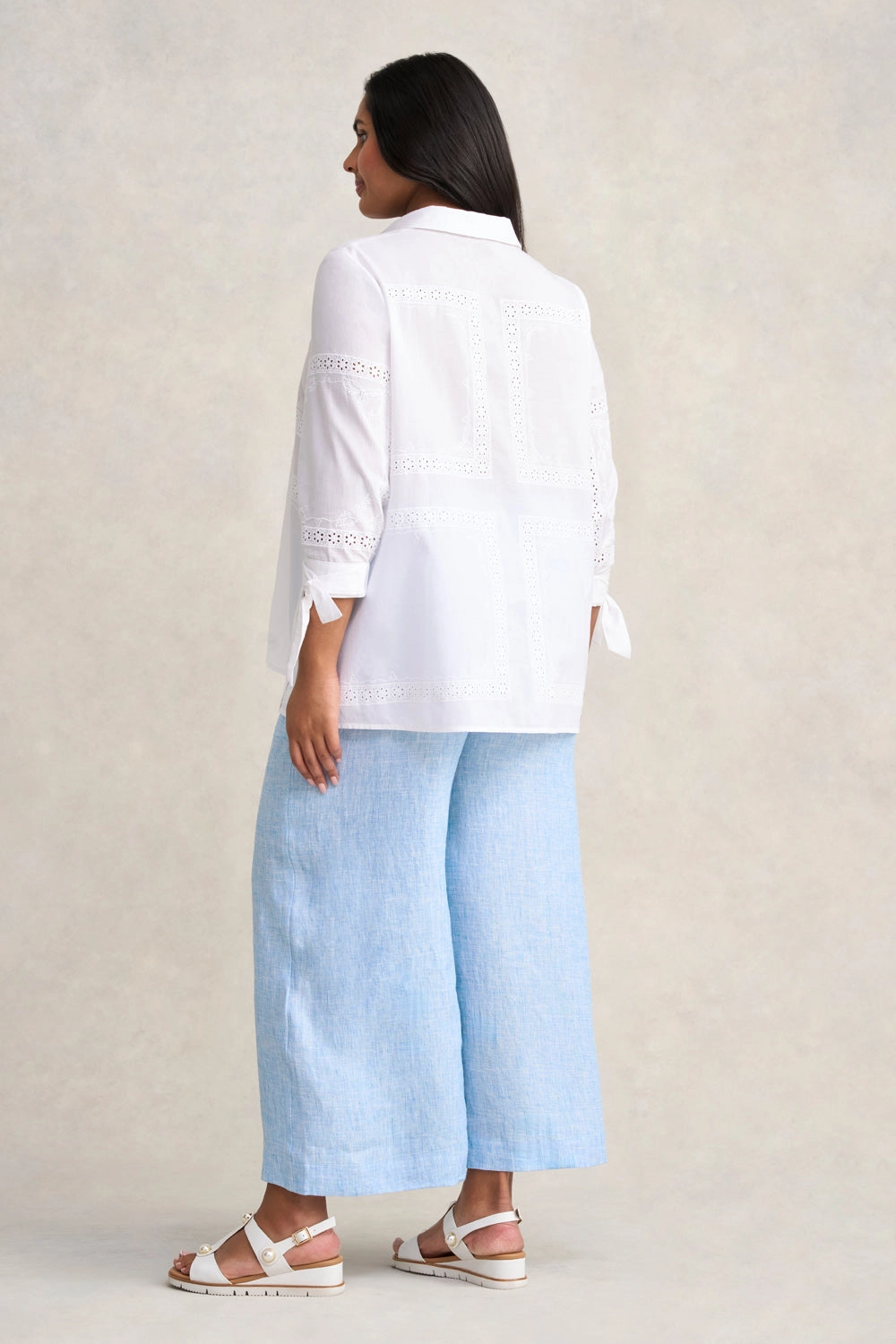 Cotton Embroidered Shirt - White