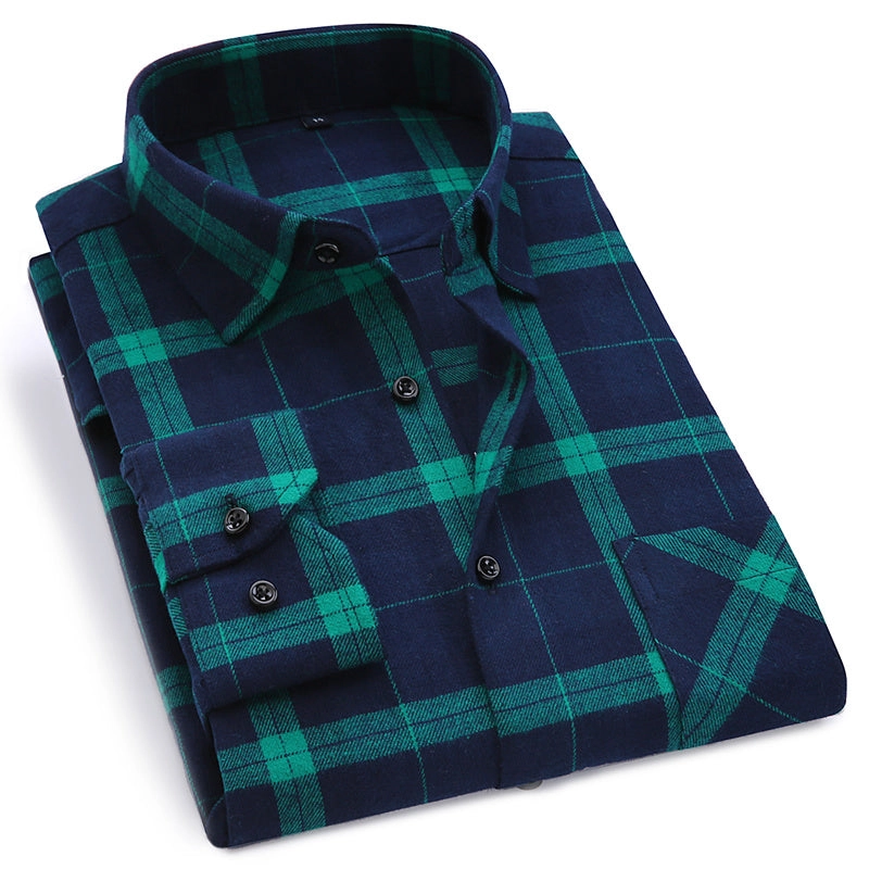 Cotton Plaid Man Shirt