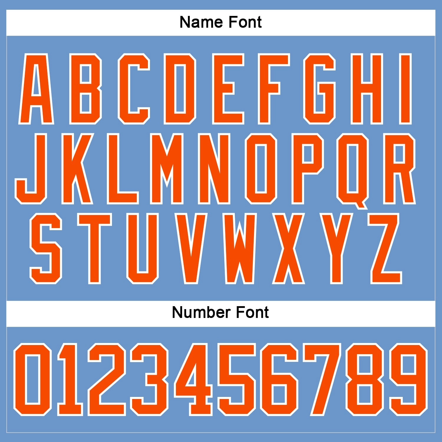 Custom Light Blue Orange-White Hockey Jersey