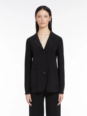 Deconstructed Blazer in Black Jersey