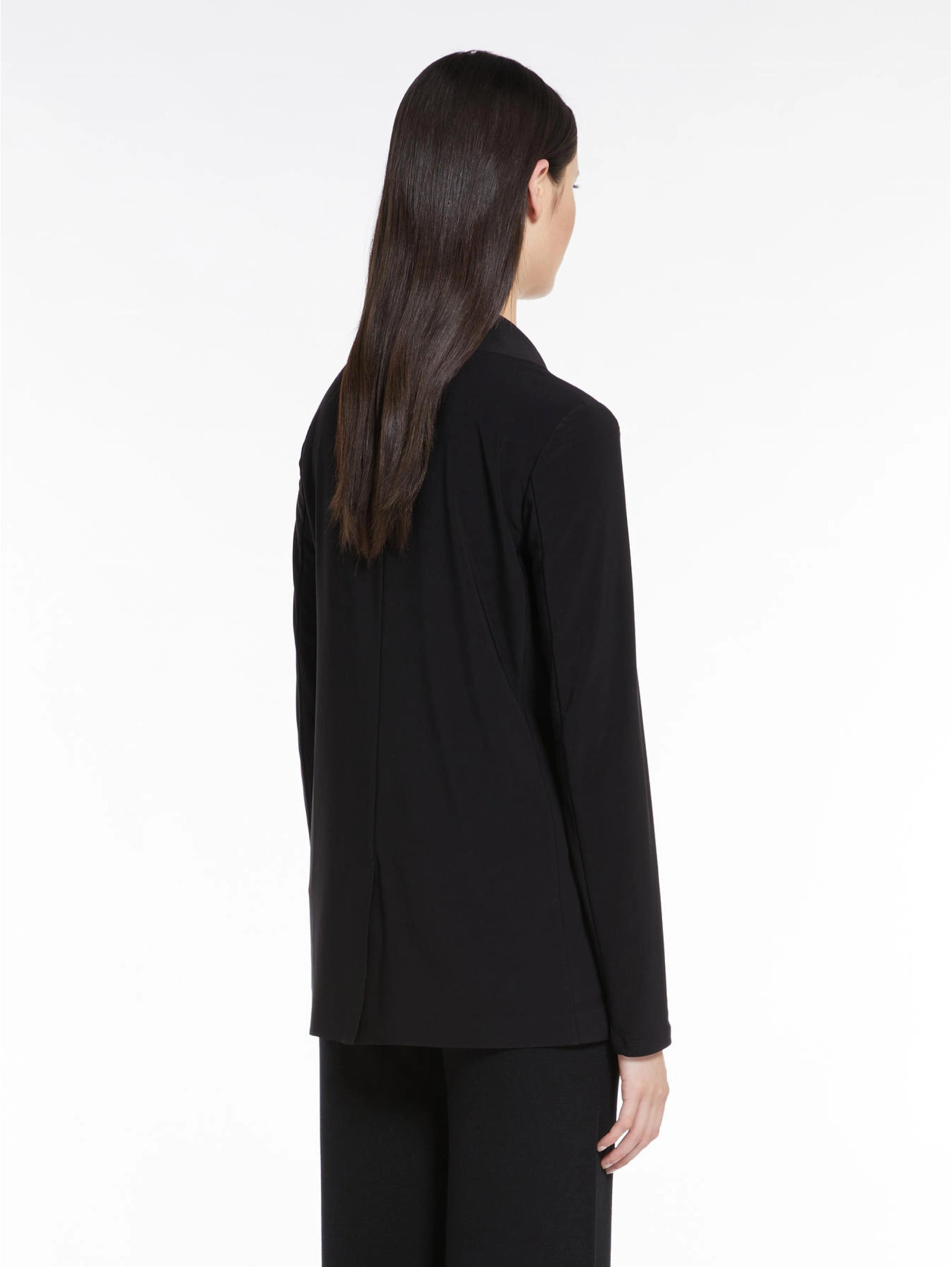 Deconstructed Blazer in Black Jersey