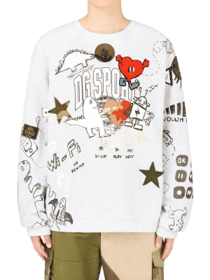 Dolce & Gabbana DG Sport Graphic Print Crewneck Sweatshirt