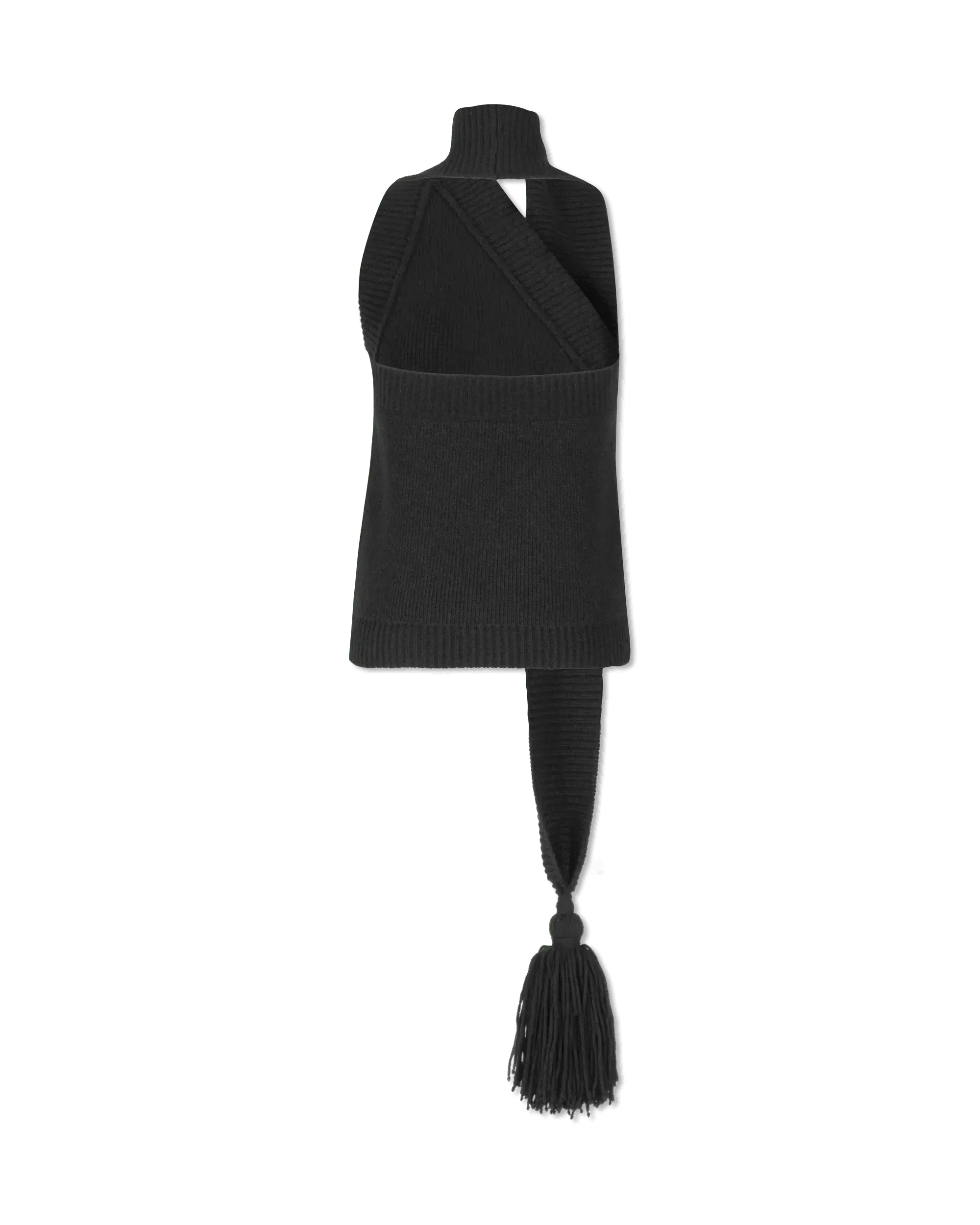Double Shetland Knit Sleeveless Scarf Top