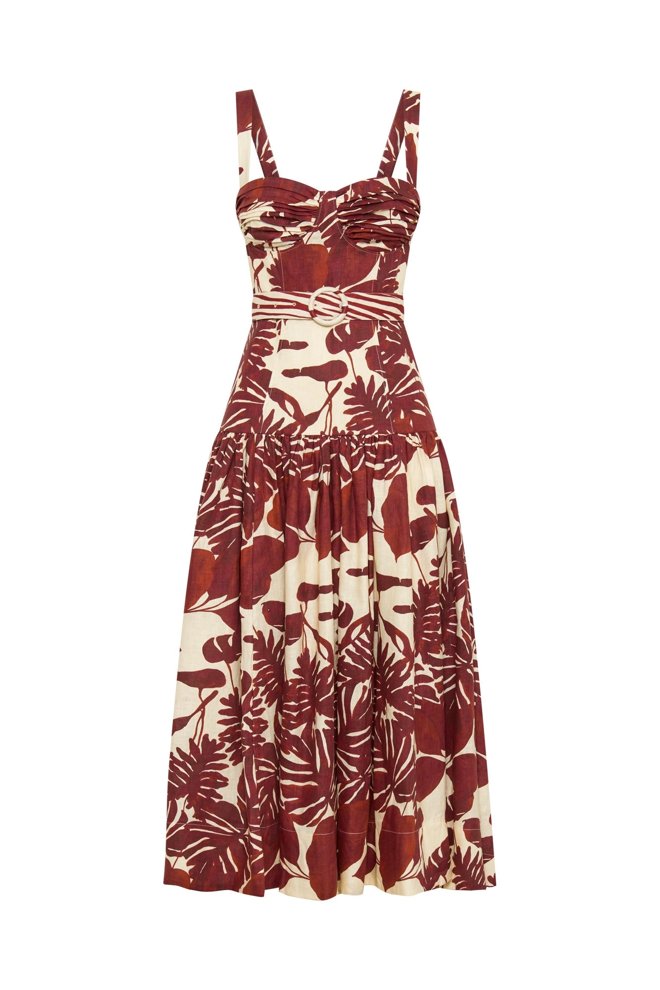 Drenica Midi Dress - Brick Segovia