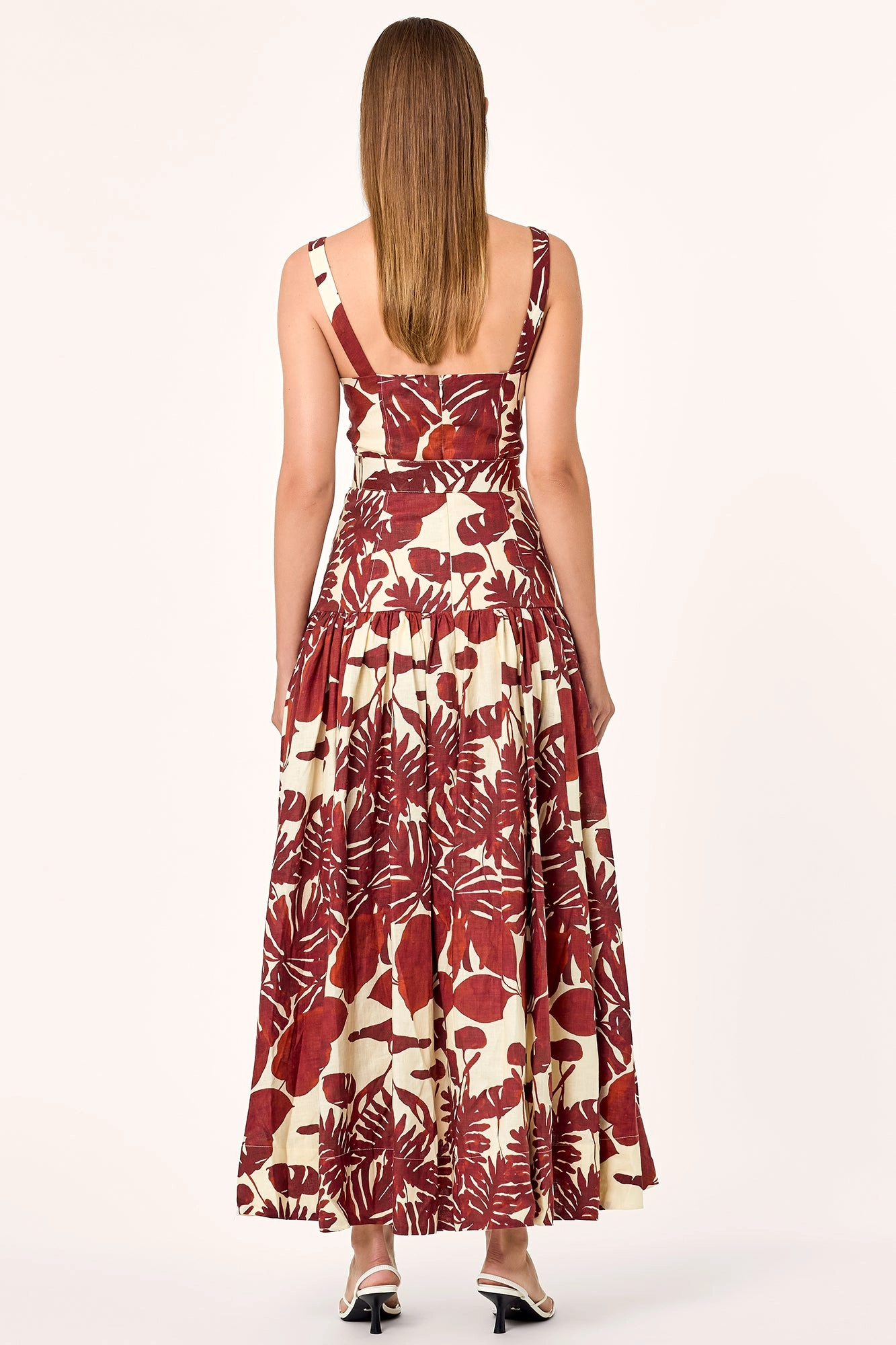 Drenica Midi Dress - Brick Segovia