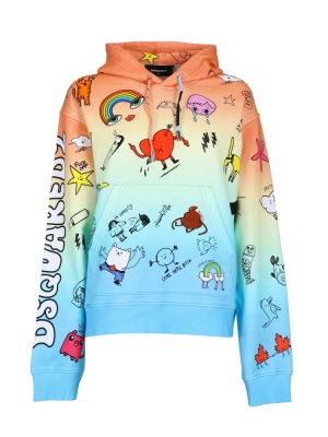 Dsquared2 Allover Graphic Print Hoodie