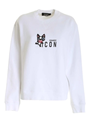Dsquared2 Graphic Logo Print Crewneck Sweater