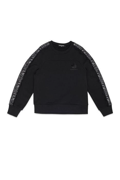 Dsquared2 Kids Lace-Trimmed Crewneck Sweatshirt