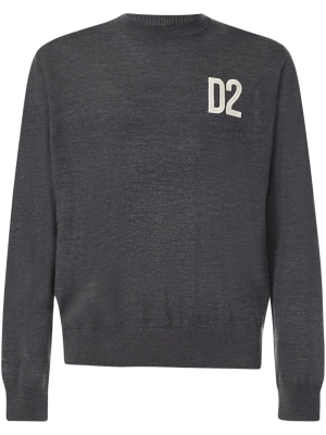 Dsquared2 Logo Embroidered Crewneck Jumper