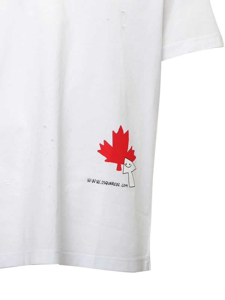 Dsquared2 Logo Print V-Neck T-Shirt