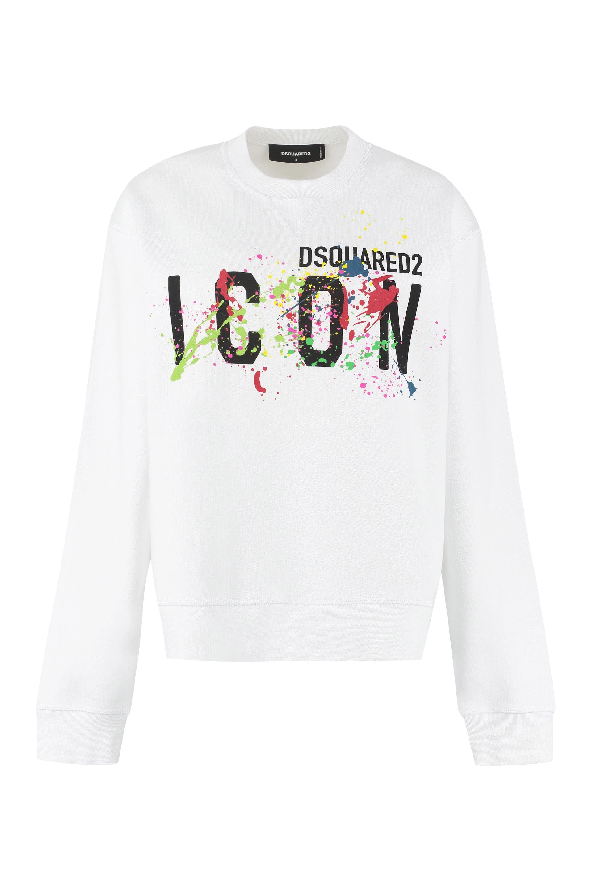Dsquared2 Paint-Splatter Effect Crewneck Sweater