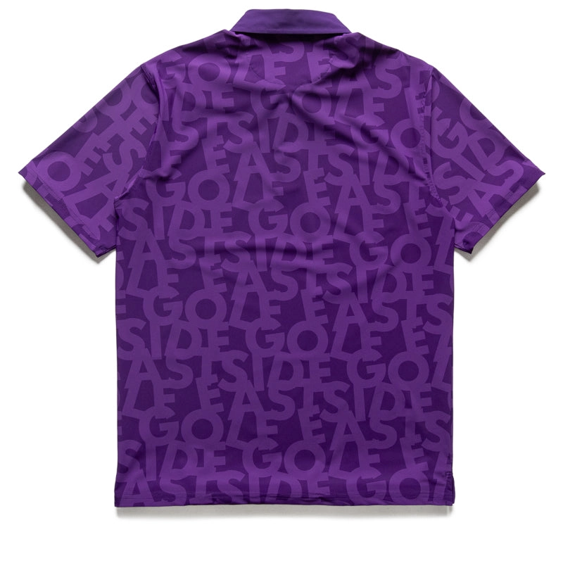 Eastside Golf Snap Placket Polo - Violet Shuffle Print