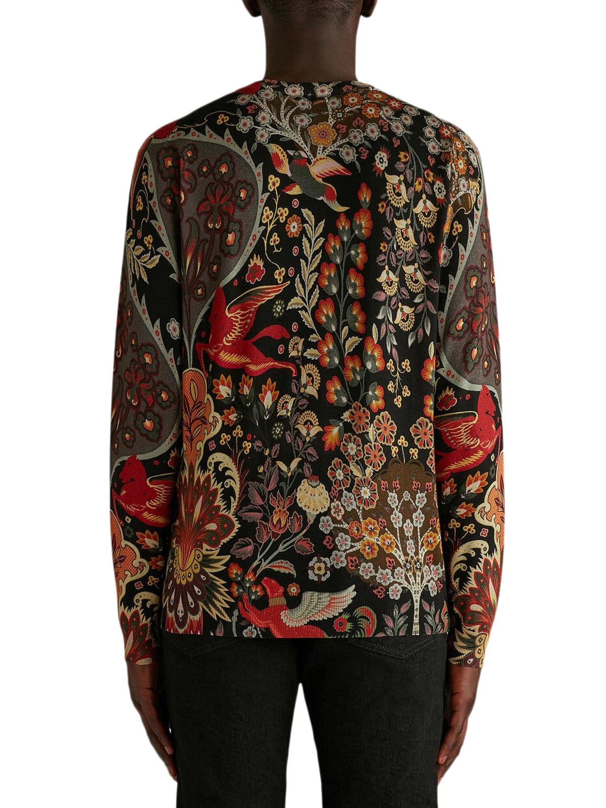 Etro Allover Graphic Print Crewneck Sweater