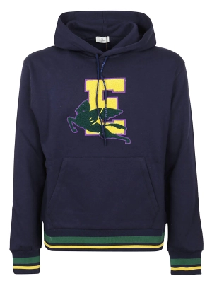 Etro Logo Print Drawstring Hoodie