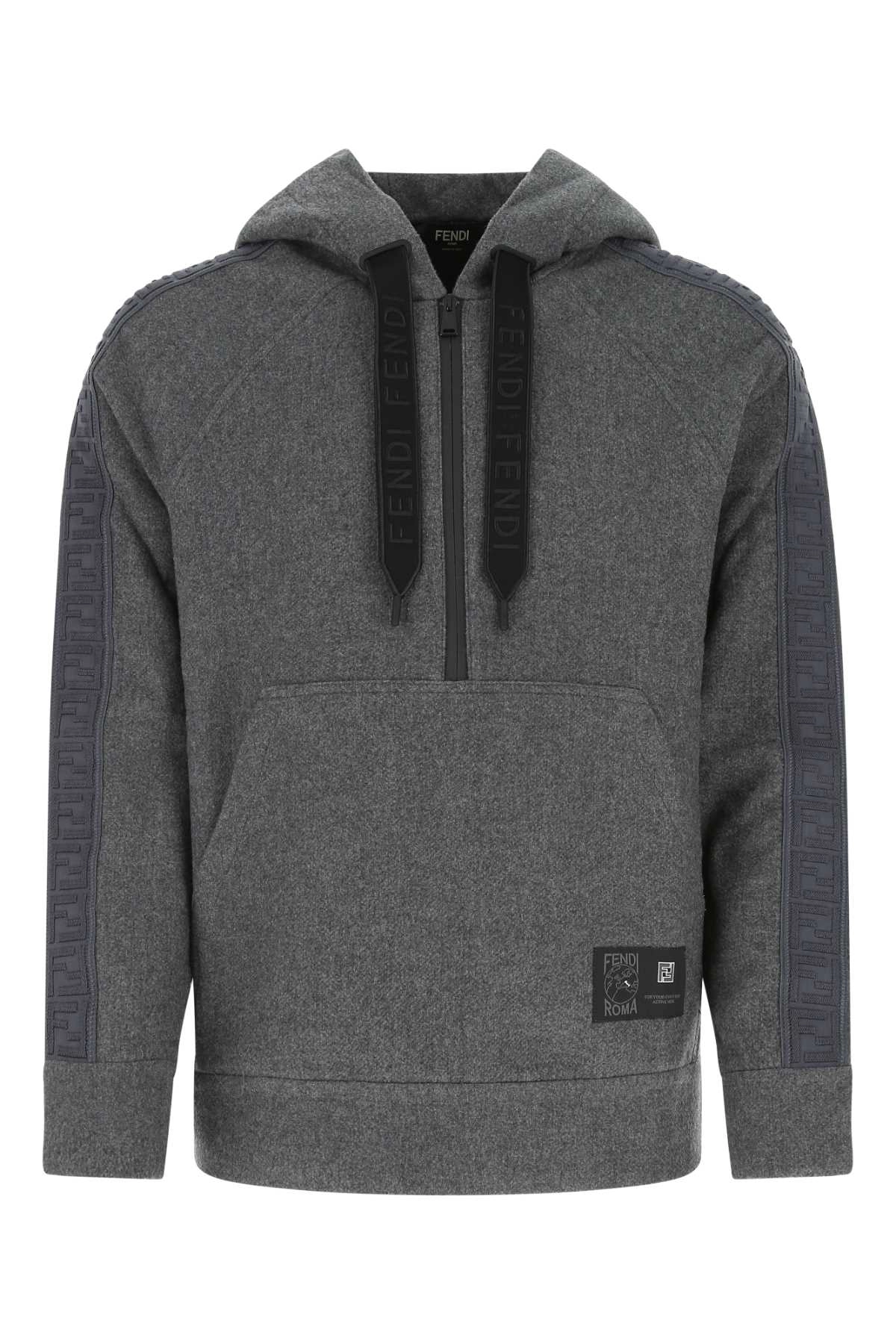 Fendi Drawstring Jersey Hoodie