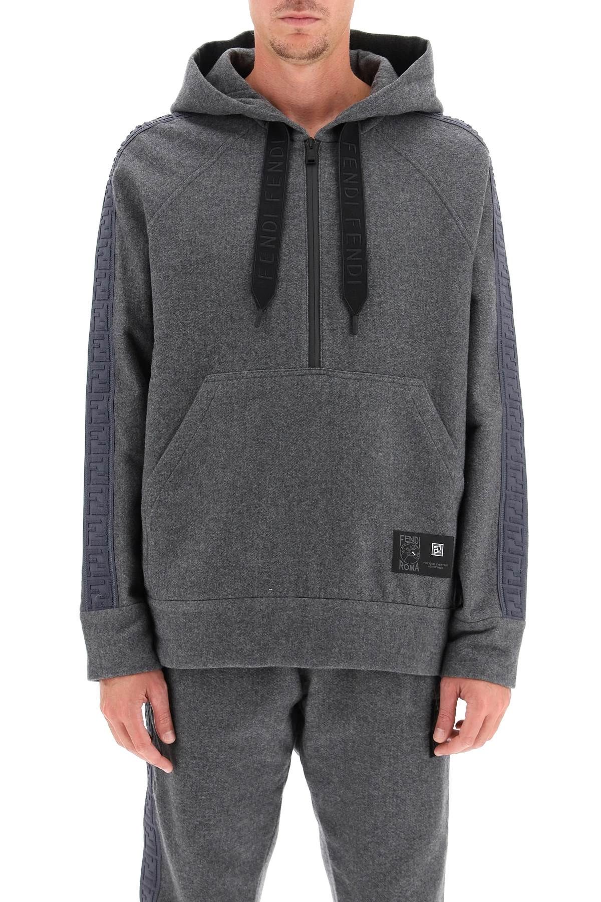 Fendi Drawstring Jersey Hoodie