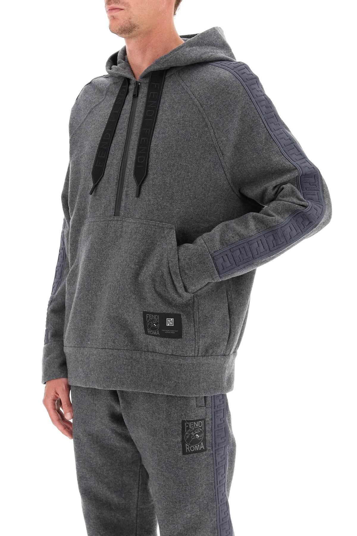 Fendi Drawstring Jersey Hoodie