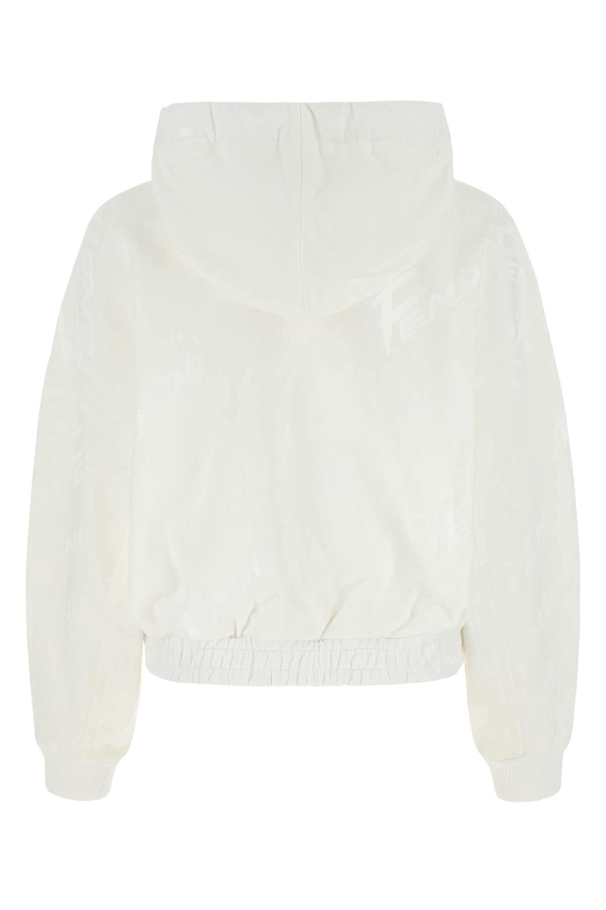 Fendi Logo Print Drawstring Hoodie